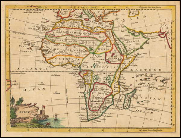 72-Africa and Africa Map By Thomas Jefferys