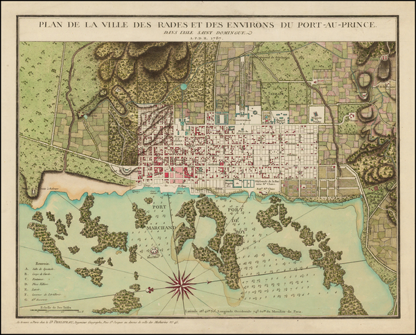 54-Caribbean and Hispaniola Map By Rene Phelippeaux