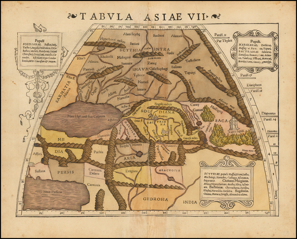 26-India, Central Asia & Caucasus and Russia in Asia Map By Sebastian Munster