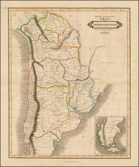 78-South America, Argentina and Chile Map By David Lizars