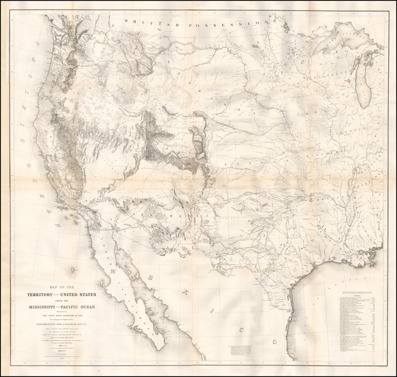 36-United States, Texas, Midwest, Plains, Southwest, Rocky Mountains and California Map By U.S. Pa