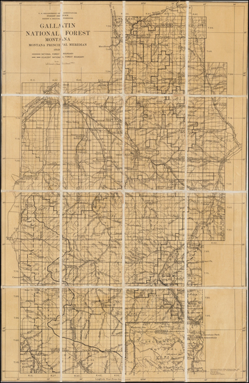 54-Rocky Mountains and Montana Map By U.S. Department of Agriculture