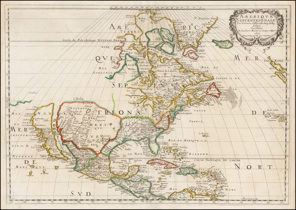 30-Midwest, North America and California Map By Nicolas Sanson