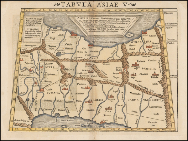 54-Central Asia & Caucasus and Middle East Map By Sebastian Munster