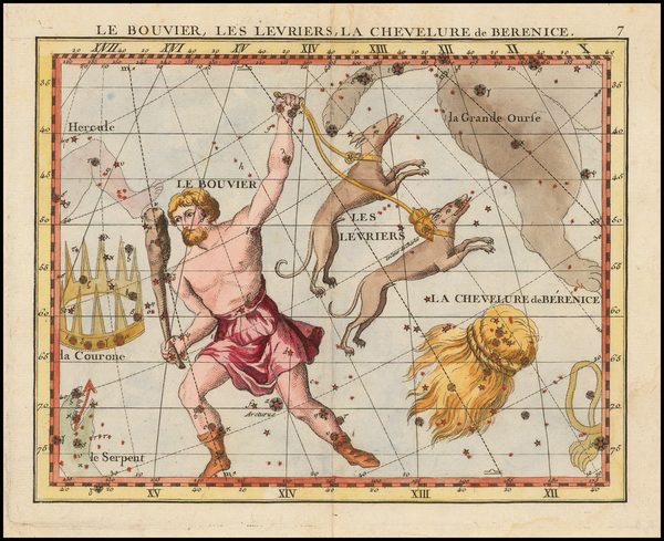 54-Celestial Maps Map By John Flamsteed / Jean Nicolas Fortin