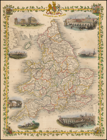 45-British Isles Map By John Tallis