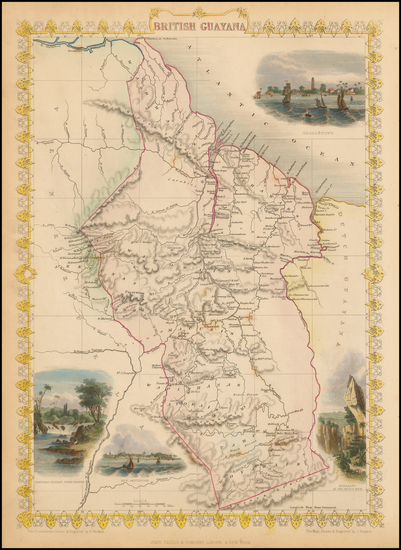 6-Guianas & Suriname Map By John Tallis