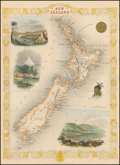 8-New Zealand Map By John Tallis