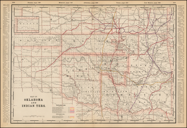 52-Plains and Southwest Map By George F. Cram