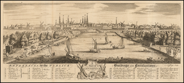 30-Netherlands and Amsterdam Map By Thomas Jefferys