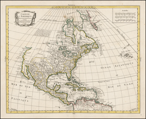 32-Polar Maps, North America and Canada Map By Pierre Bourgoin