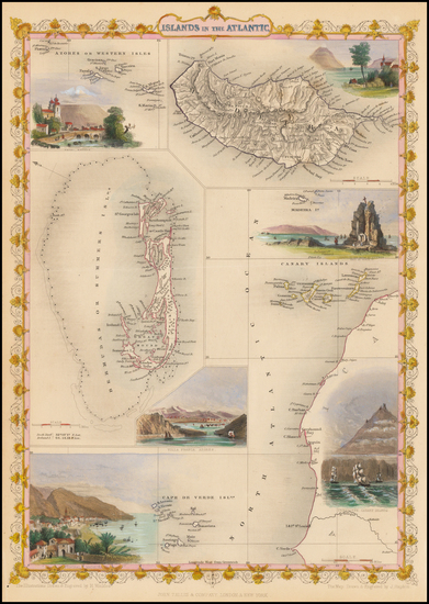 50-Caribbean, African Islands, including Madagascar and Pacific Map By John Tallis