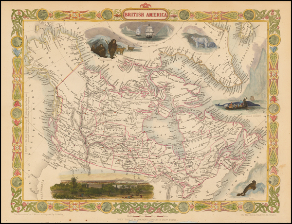 13-Polar Maps, Alaska and Canada Map By John Tallis