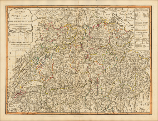 17-Switzerland Map By Laurie & Whittle