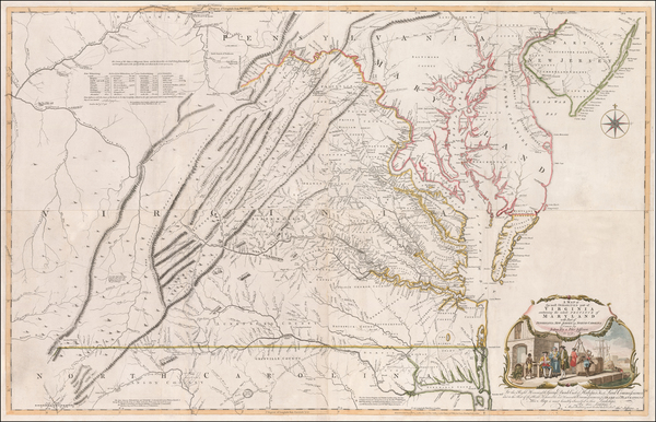 52-Mid-Atlantic and Southeast Map By Joshua Fry  &  Peter Jefferson