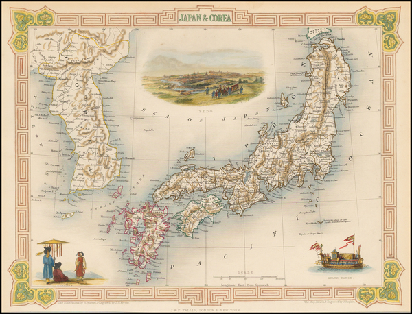 0-Japan and Korea Map By John Tallis