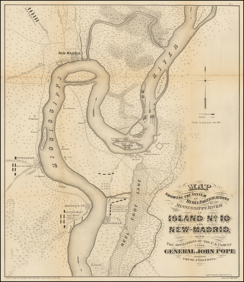 13-South, Plains and Civil War Map By United States War Dept.