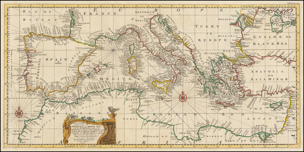 8-Mediterranean Map By Emanuel Bowen