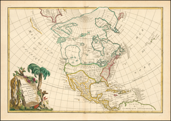 82-Alaska and North America Map By Jean Janvier