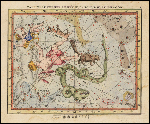 94-Celestial Maps Map By John Flamsteed / Jean Nicolas Fortin