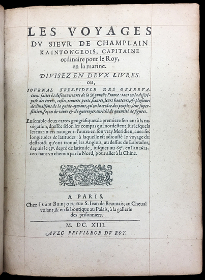 98-New England, North America, South America, America and Canada Map By Samuel de Champlain