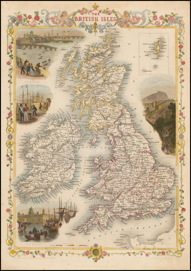 17-British Isles Map By John Tallis