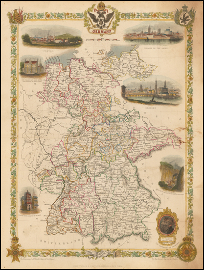 60-Germany Map By John Tallis