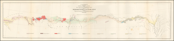 65-Texas, Plains, Southwest and California Map By U.S. Pacific RR Surveys