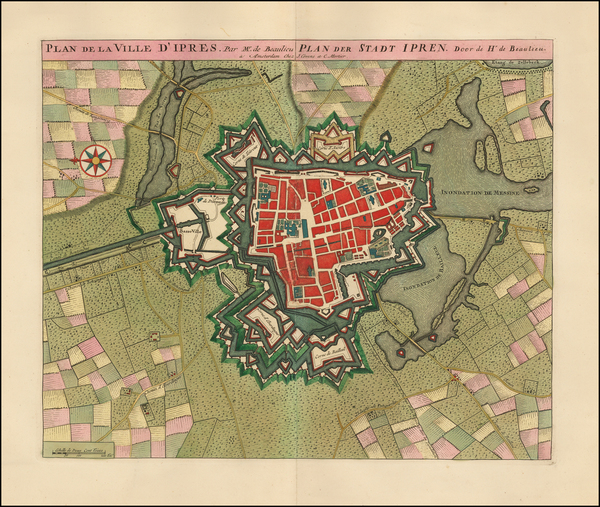 66-Belgium Map By Johannes Covens  &  Cornelis Mortier