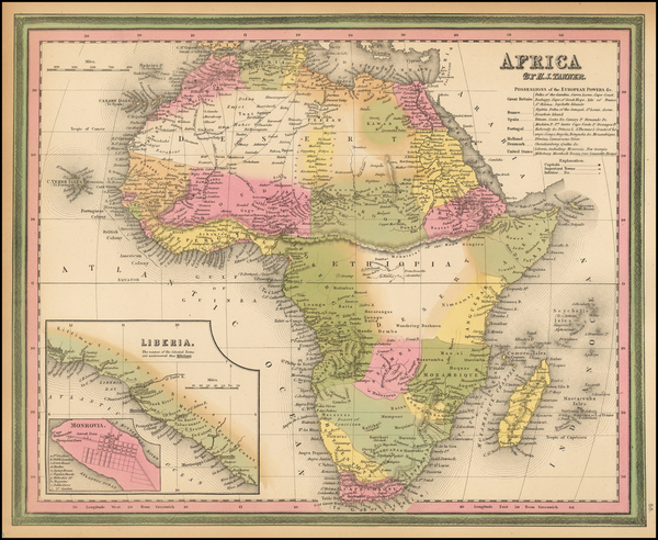 83-Africa Map By Henry Schenk Tanner