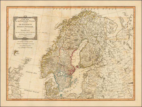 4-Scandinavia Map By Laurie & Whittle