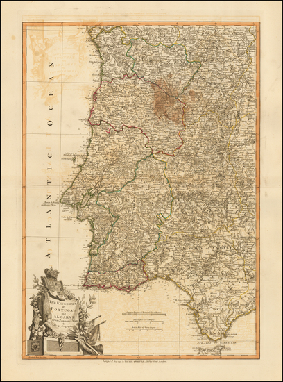 Portugal Map By Laurie & Whittle / John Lodge