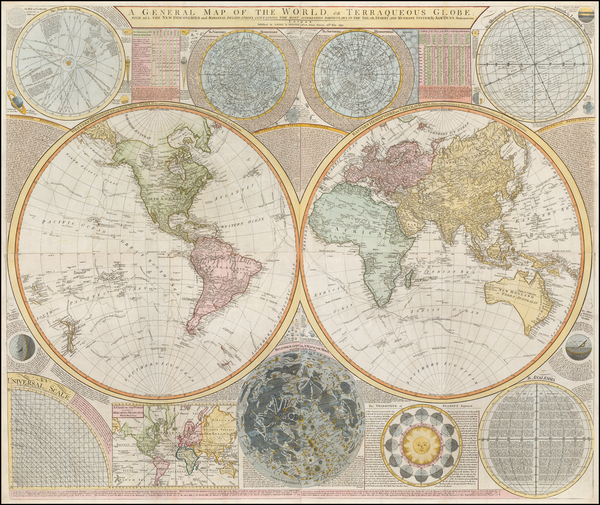 84-World and Celestial Maps Map By Samuel Dunn