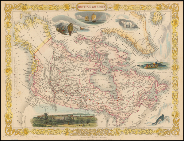 74-Polar Maps, Alaska and Canada Map By John Tallis