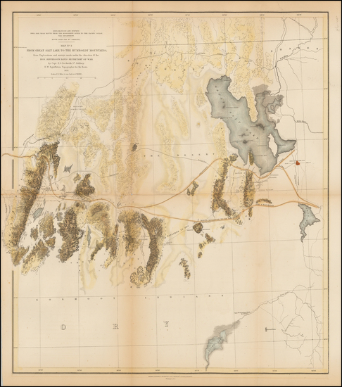 67-Southwest, Utah, Rocky Mountains and Utah Map By U.S. Pacific RR Surveys