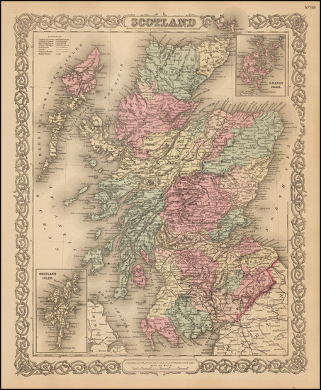 16-Scotland Map By G.W.  & C.B. Colton