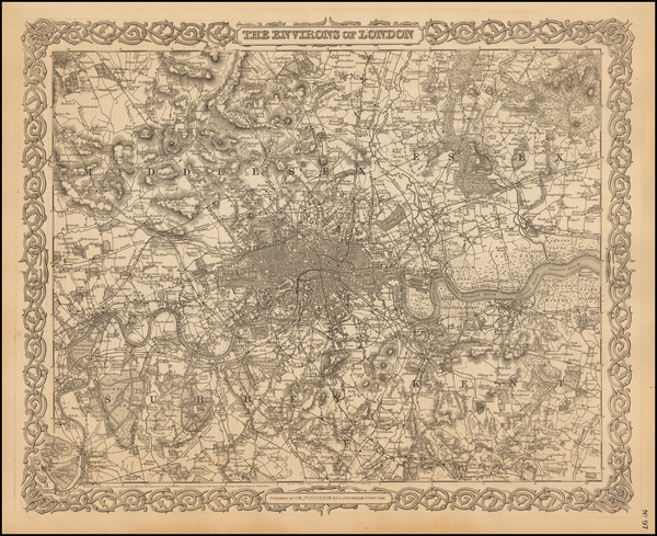 94-British Isles Map By Joseph Hutchins Colton