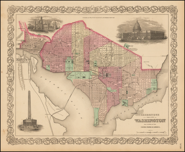 60-Mid-Atlantic and Washington, D.C. Map By G.W.  & C.B. Colton