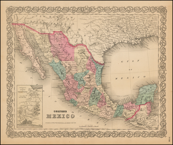 50-Mexico Map By G.W.  & C.B. Colton