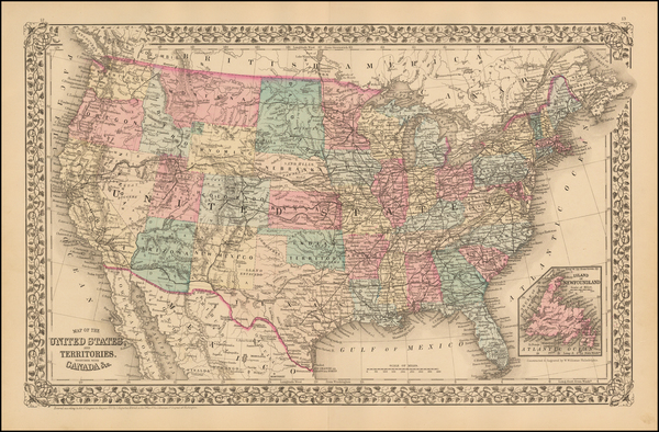 40-United States Map By Samuel Augustus Mitchell Jr.