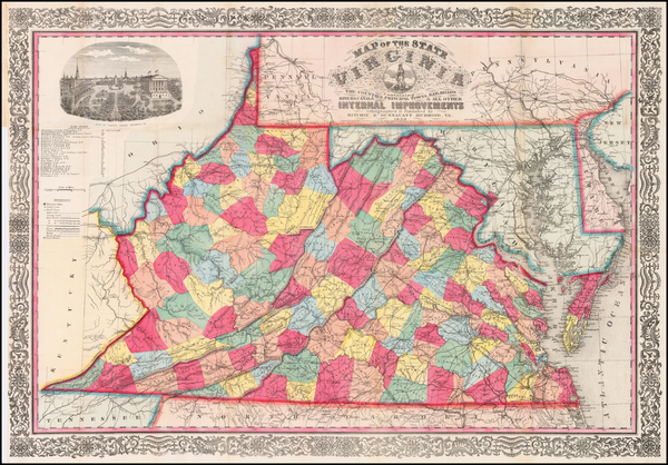 6-Mid-Atlantic, Southeast and Virginia Map By Ludwig von Bucholtz 