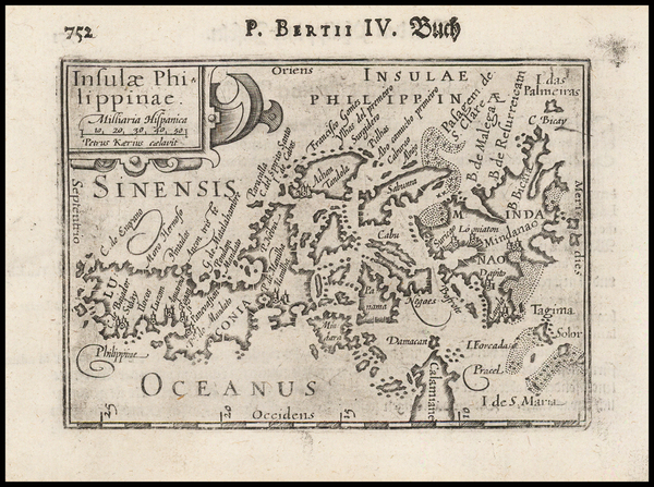 98-Philippines Map By Petrus Bertius