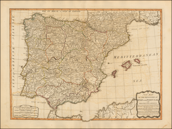 35-Spain and Portugal Map By Laurie & Whittle