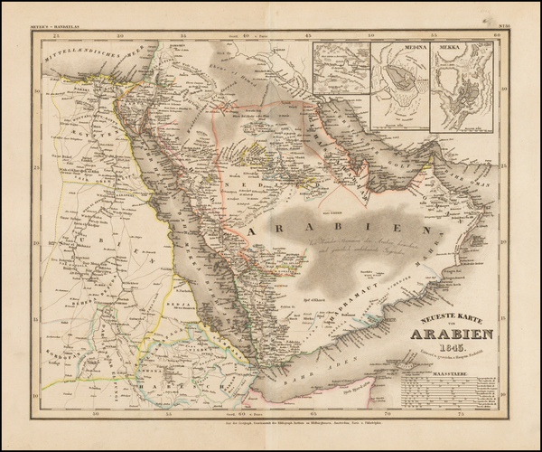 35-Middle East and Arabian Peninsula Map By Joseph Meyer