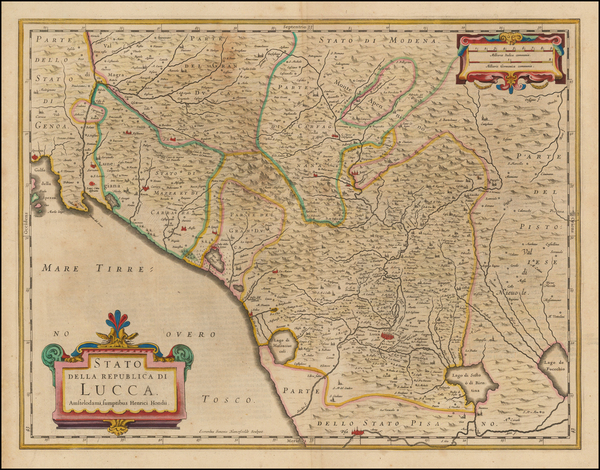 23-Italy Map By Henricus Hondius