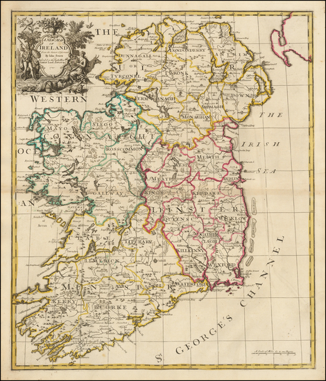 40-Ireland Map By John Senex