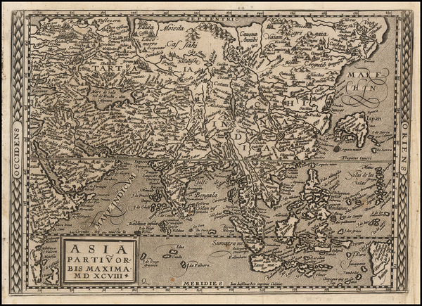 62-Asia and Asia Map By Matthias Quad / Johann Bussemachaer