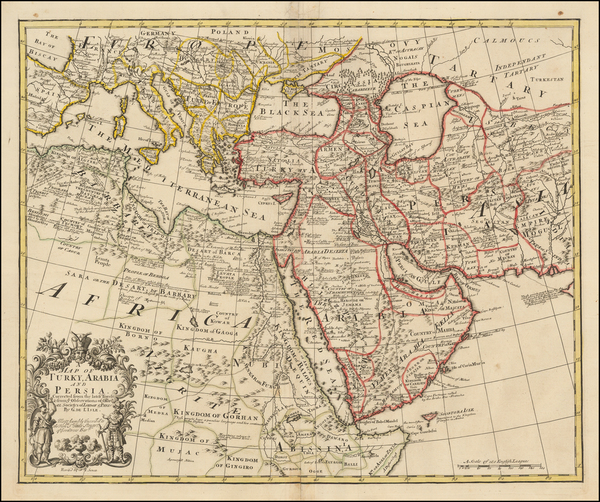 10-Middle East, Arabian Peninsula and Persia & Iraq Map By John Senex