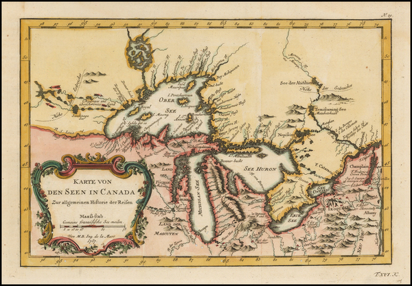 15-Midwest and Canada Map By Jacques Nicolas Bellin