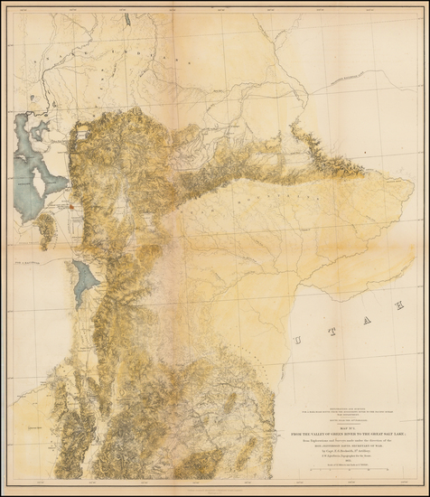 31-Utah and Utah Map By U.S. Pacific RR Surveys